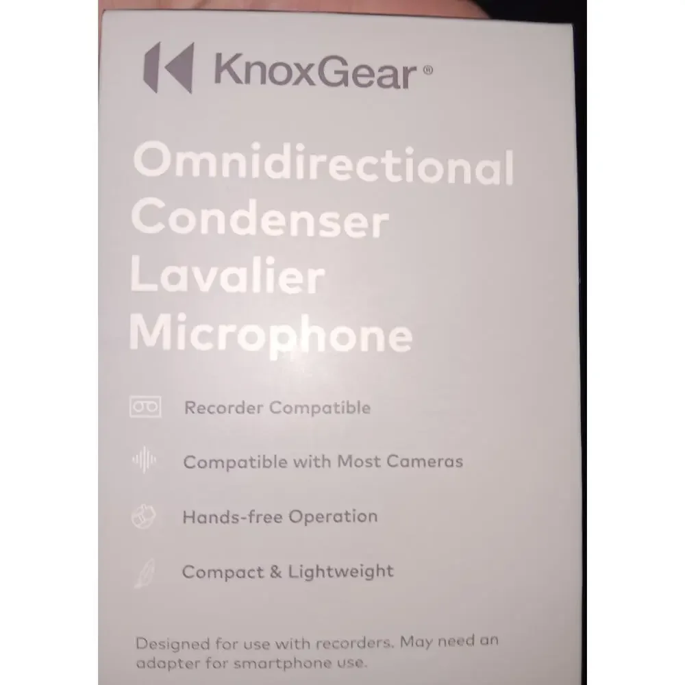 KnoxGear Omnidirectional Condenser Microphone Clip on Ideal for Interviews NEW